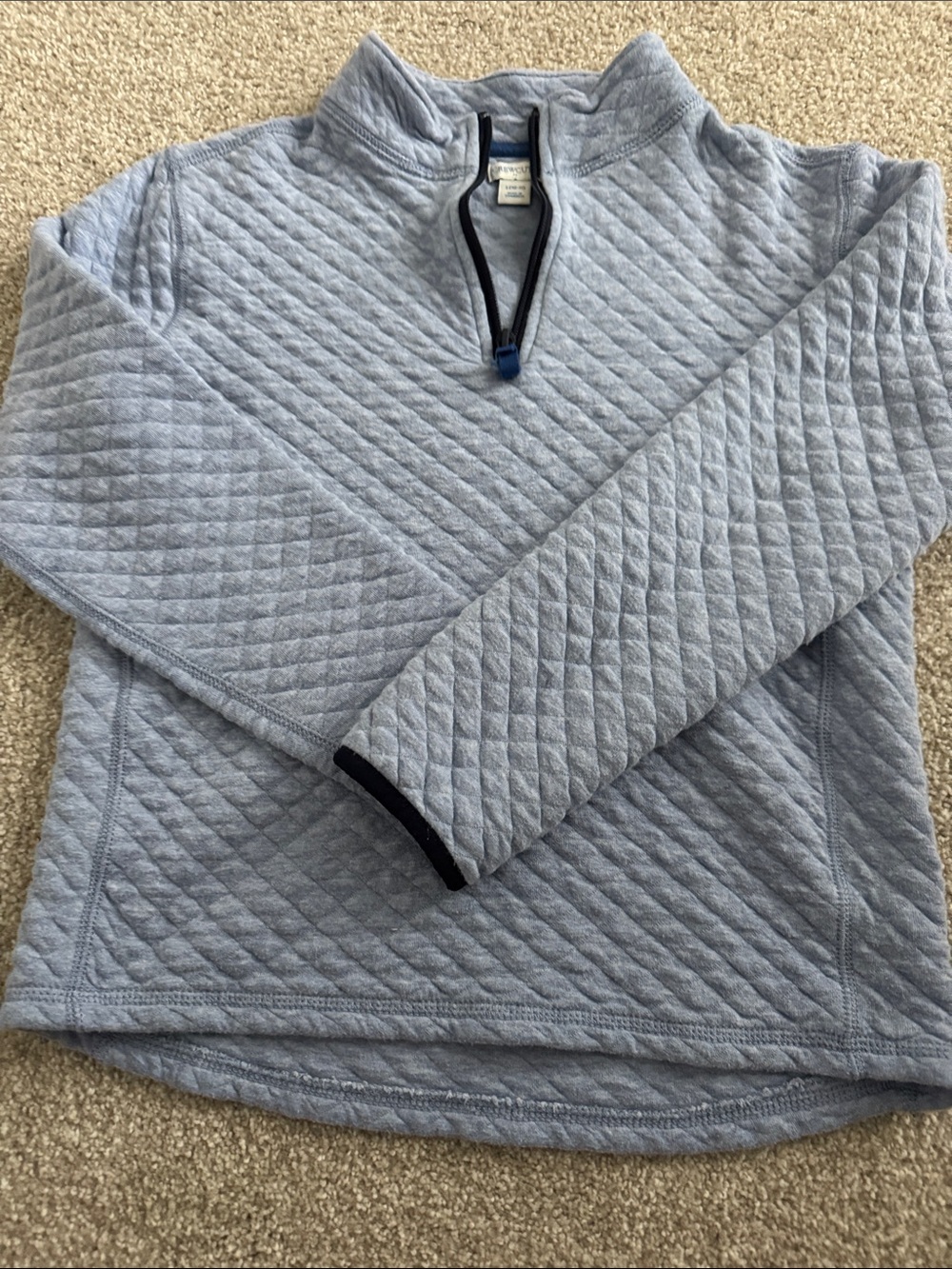 Crewcuts Light Blue Quilted Half-Zip Jacket